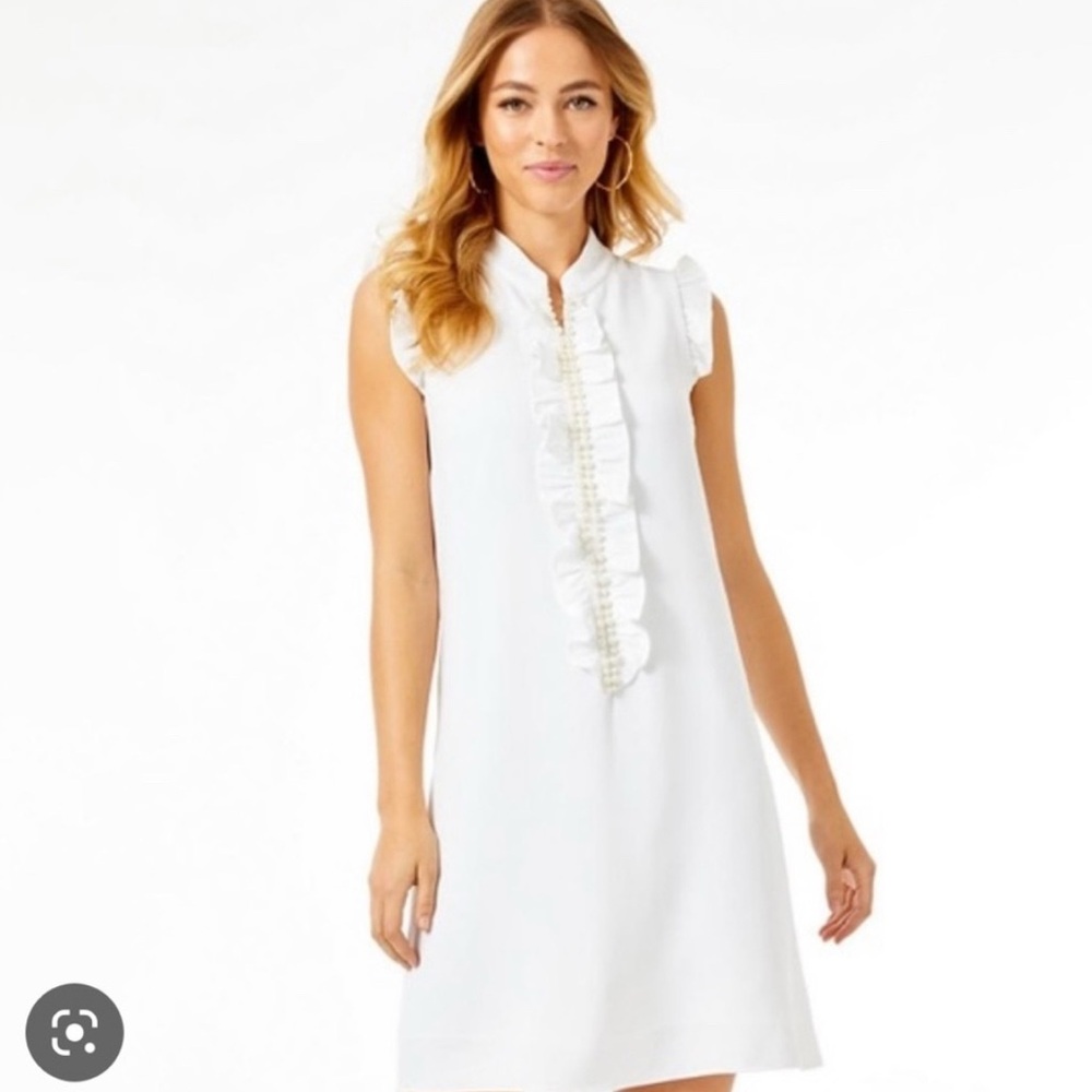 Lilly Pulitzer Adalee White Ruffled Dress